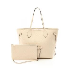 Louis Vuitton Neverfull Tote Bag Leather Empreinte Ivory White